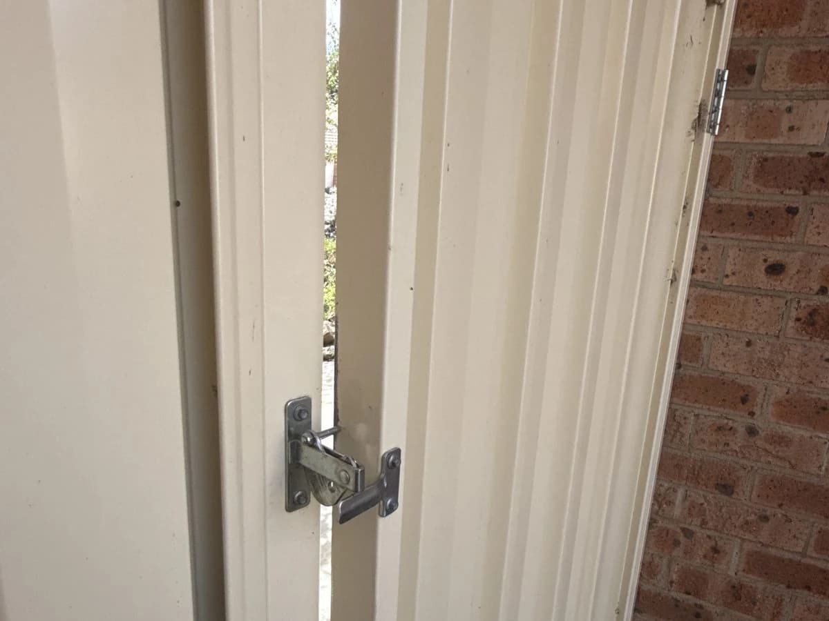 Colorbond gate latch fitted