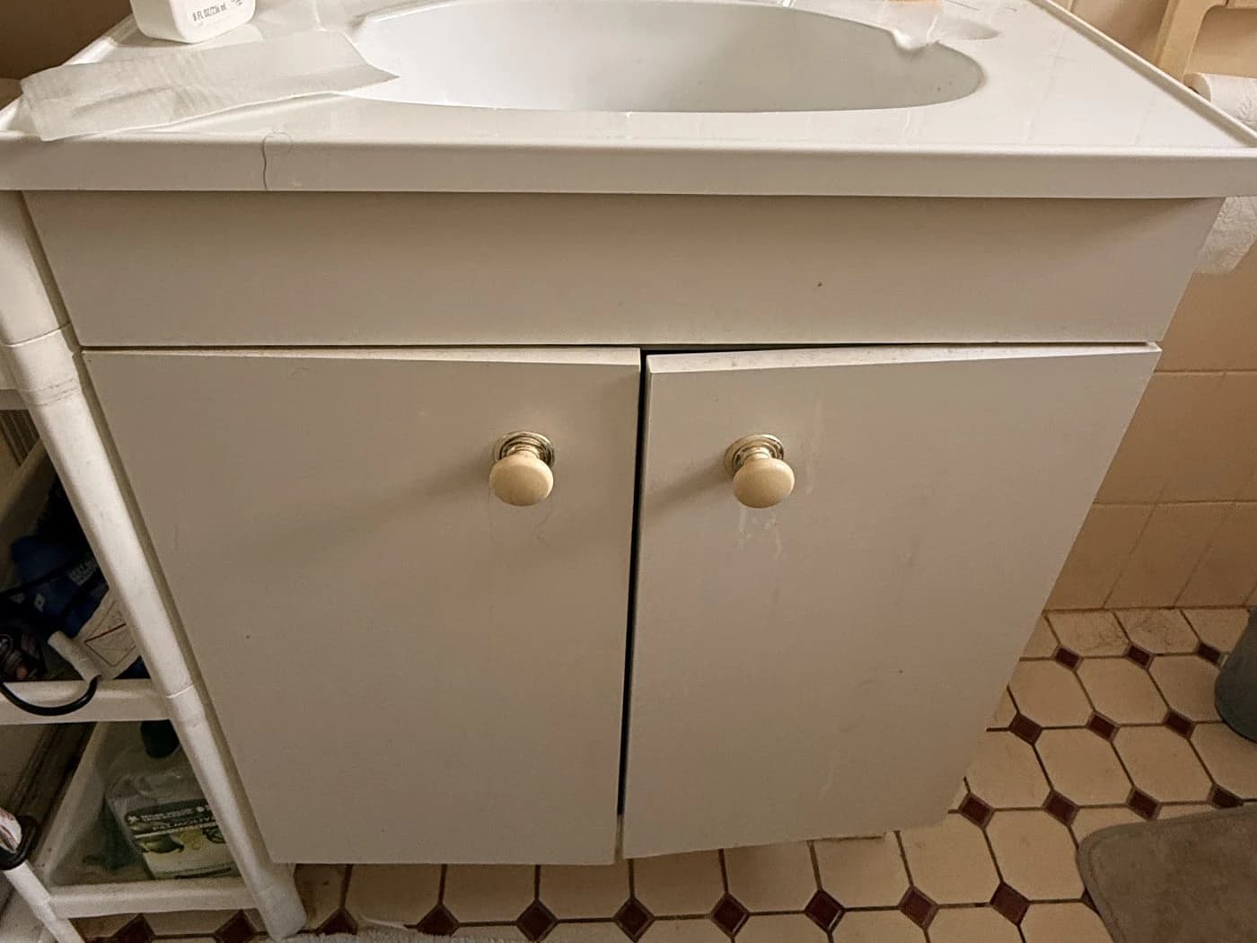 Vanity Door Realignment: before