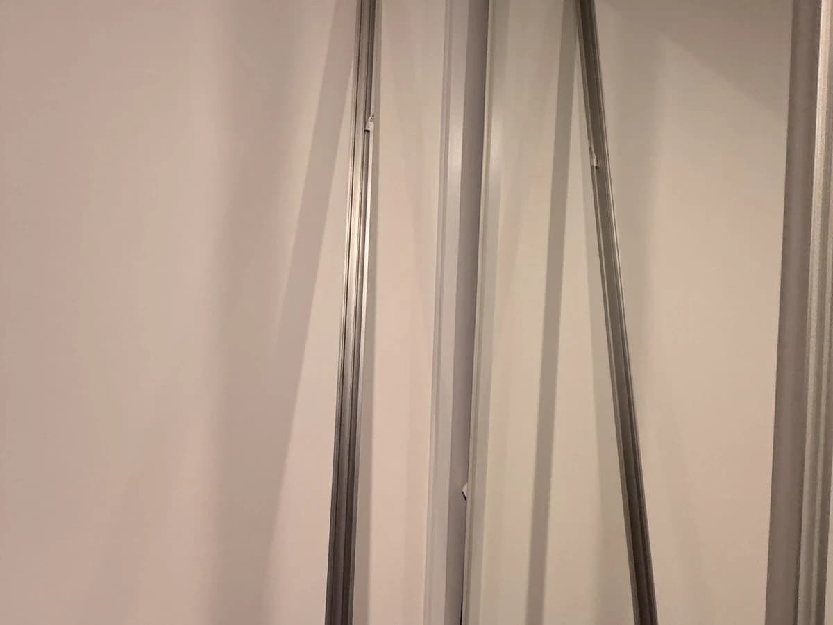 Sliding wardrobe door track repair
